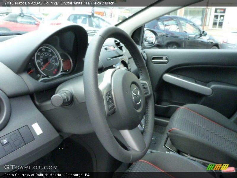 Crystal White Pearl Mica / Black 2013 Mazda MAZDA2 Touring
