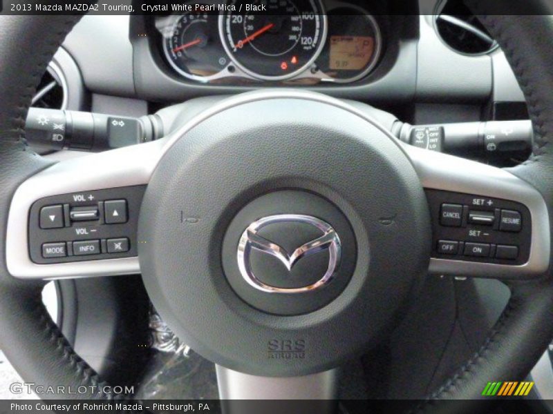 Crystal White Pearl Mica / Black 2013 Mazda MAZDA2 Touring