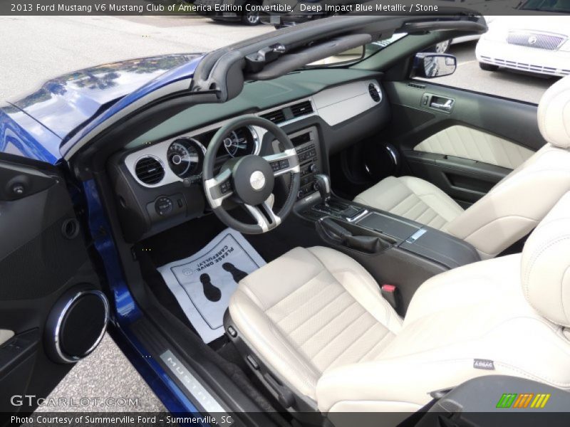 Stone Interior - 2013 Mustang V6 Mustang Club of America Edition Convertible 