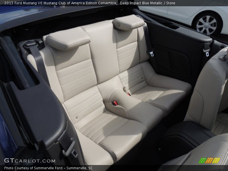 Rear Seat of 2013 Mustang V6 Mustang Club of America Edition Convertible