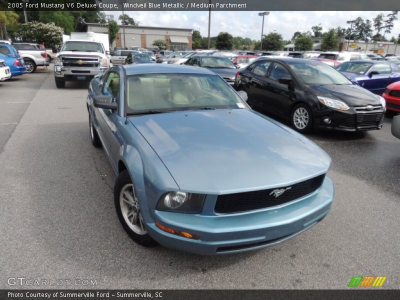 Windveil Blue Metallic / Medium Parchment 2005 Ford Mustang V6 Deluxe Coupe
