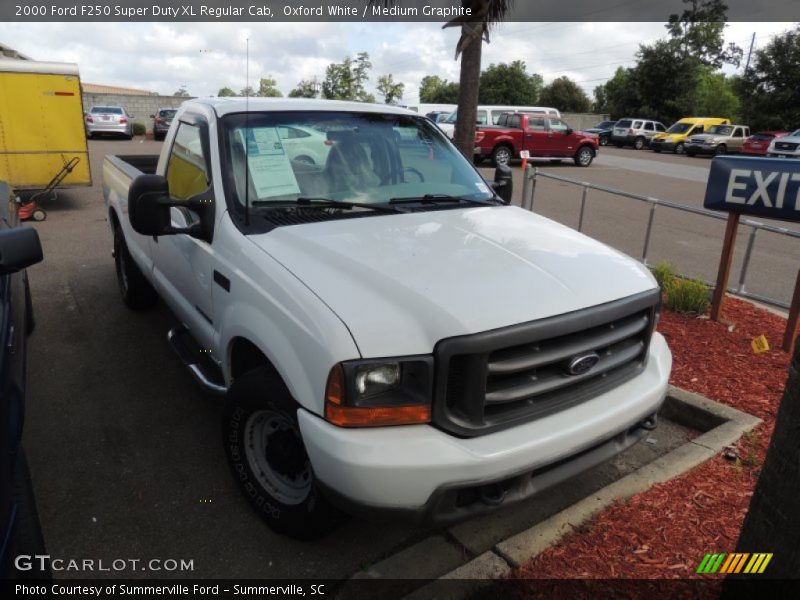 Oxford White / Medium Graphite 2000 Ford F250 Super Duty XL Regular Cab