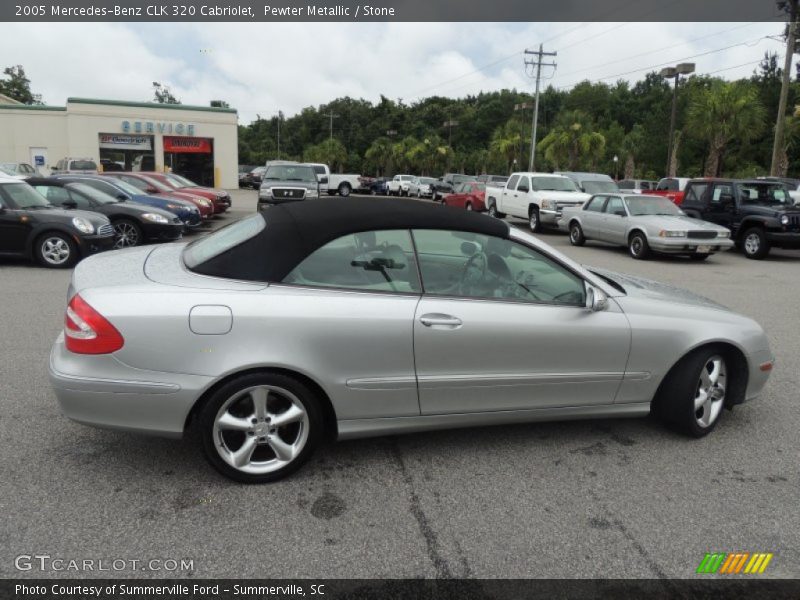 Pewter Metallic / Stone 2005 Mercedes-Benz CLK 320 Cabriolet