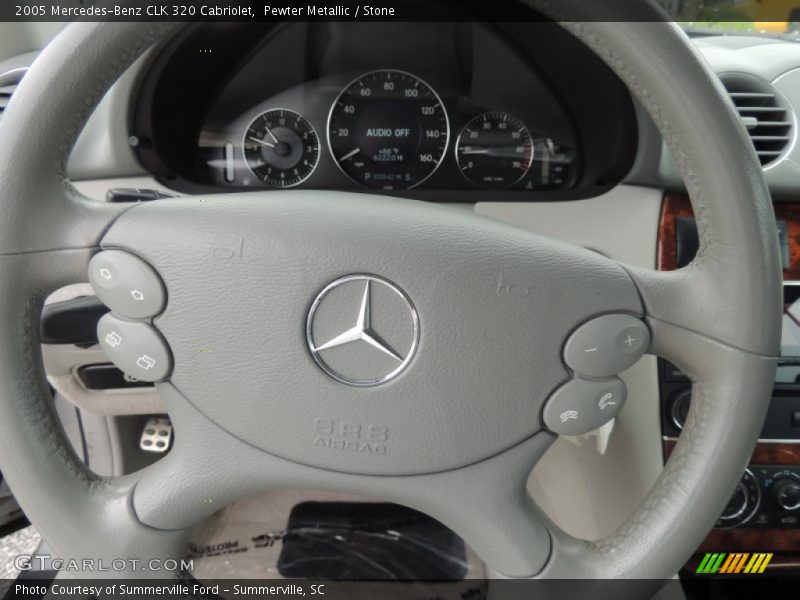 Pewter Metallic / Stone 2005 Mercedes-Benz CLK 320 Cabriolet