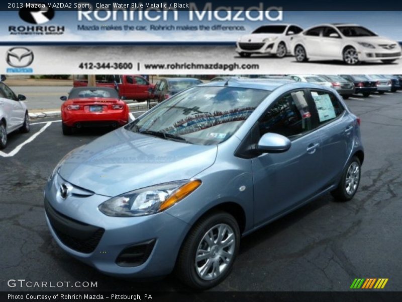 Clear Water Blue Metallic / Black 2013 Mazda MAZDA2 Sport