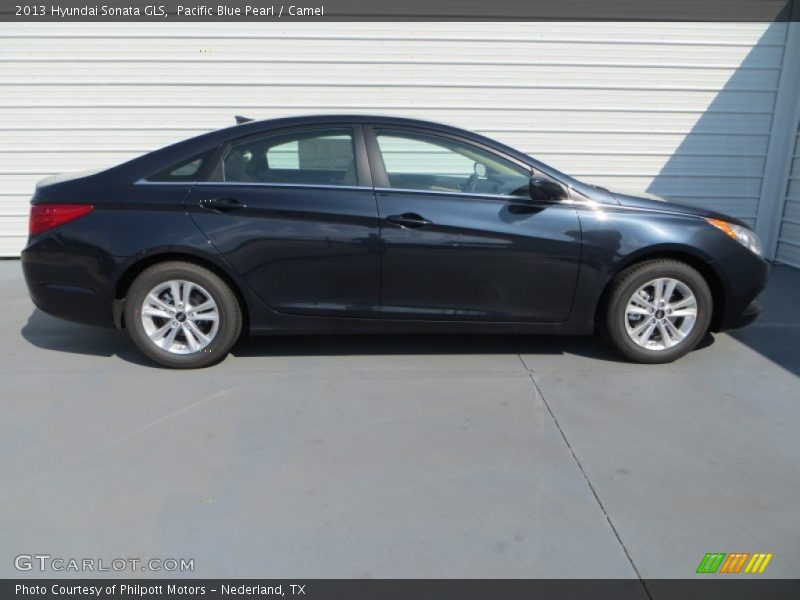 Pacific Blue Pearl / Camel 2013 Hyundai Sonata GLS