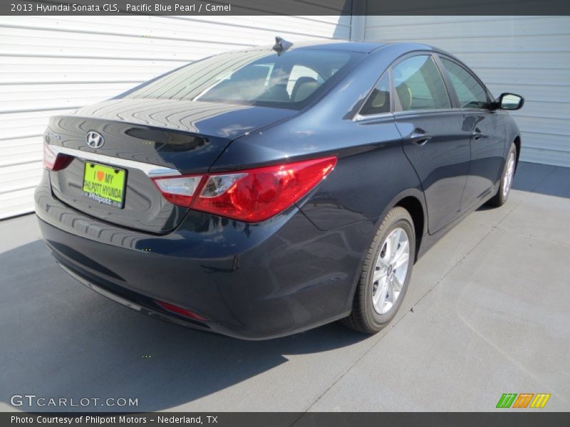Pacific Blue Pearl / Camel 2013 Hyundai Sonata GLS