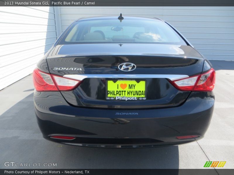 Pacific Blue Pearl / Camel 2013 Hyundai Sonata GLS