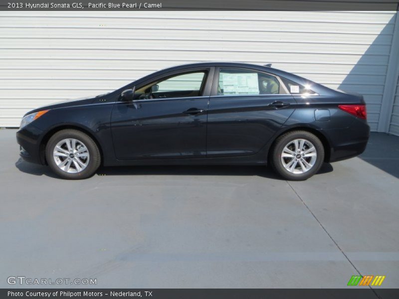 Pacific Blue Pearl / Camel 2013 Hyundai Sonata GLS
