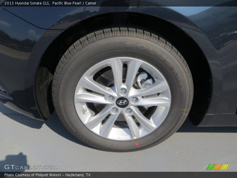 Pacific Blue Pearl / Camel 2013 Hyundai Sonata GLS
