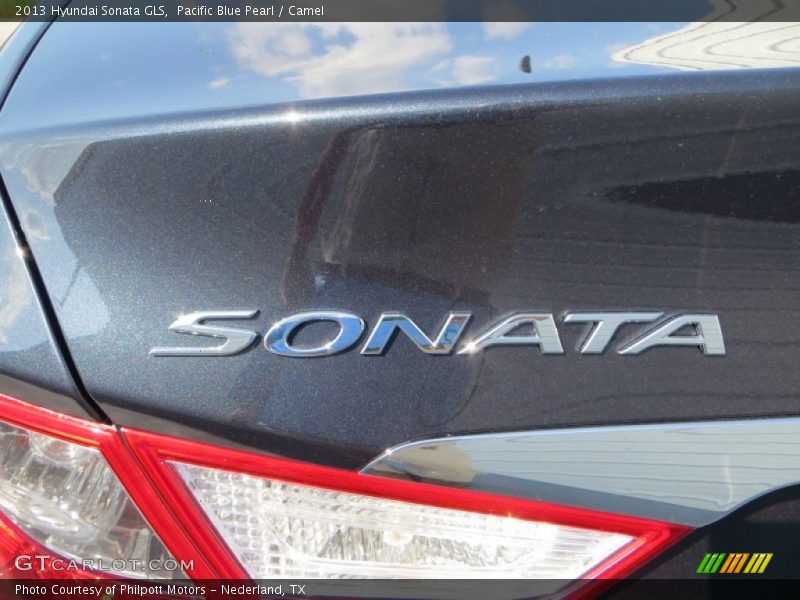 Pacific Blue Pearl / Camel 2013 Hyundai Sonata GLS