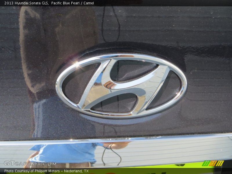 Pacific Blue Pearl / Camel 2013 Hyundai Sonata GLS