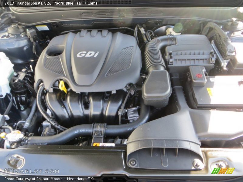 Pacific Blue Pearl / Camel 2013 Hyundai Sonata GLS
