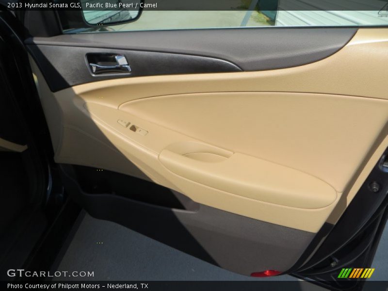 Pacific Blue Pearl / Camel 2013 Hyundai Sonata GLS
