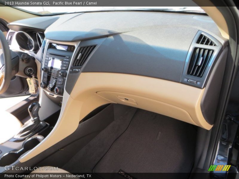 Pacific Blue Pearl / Camel 2013 Hyundai Sonata GLS