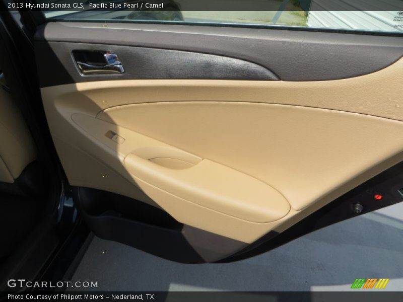 Pacific Blue Pearl / Camel 2013 Hyundai Sonata GLS