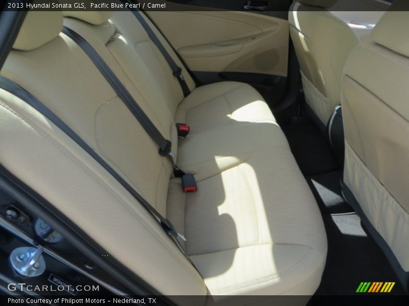 Pacific Blue Pearl / Camel 2013 Hyundai Sonata GLS