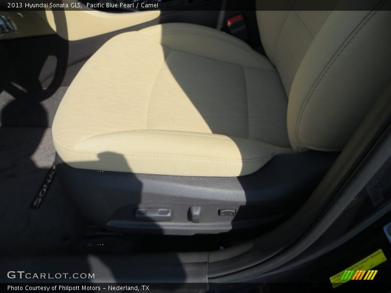 Pacific Blue Pearl / Camel 2013 Hyundai Sonata GLS