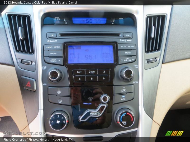 Pacific Blue Pearl / Camel 2013 Hyundai Sonata GLS