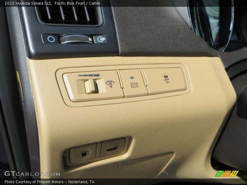 Pacific Blue Pearl / Camel 2013 Hyundai Sonata GLS