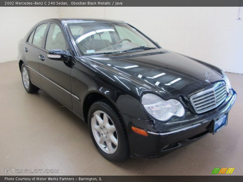 Obsidian Black Metallic / Java 2002 Mercedes-Benz C 240 Sedan