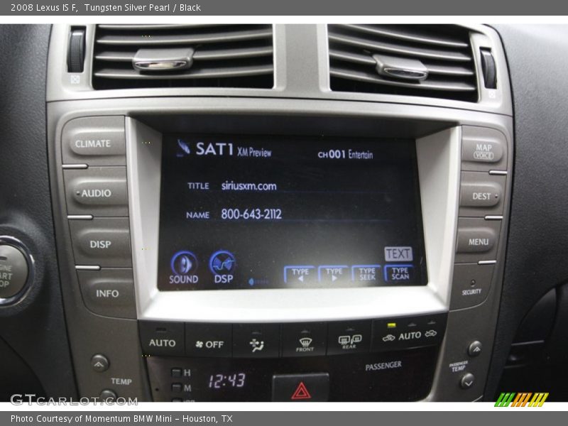 Tungsten Silver Pearl / Black 2008 Lexus IS F