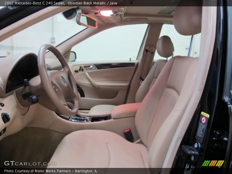 Obsidian Black Metallic / Java 2002 Mercedes-Benz C 240 Sedan