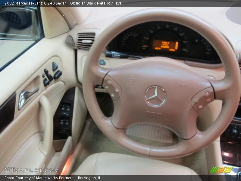 Obsidian Black Metallic / Java 2002 Mercedes-Benz C 240 Sedan
