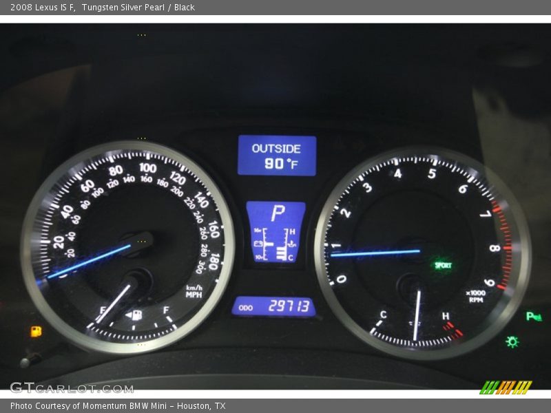 Tungsten Silver Pearl / Black 2008 Lexus IS F