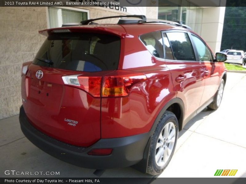 Barcelona Red Metallic / Beige 2013 Toyota RAV4 Limited AWD