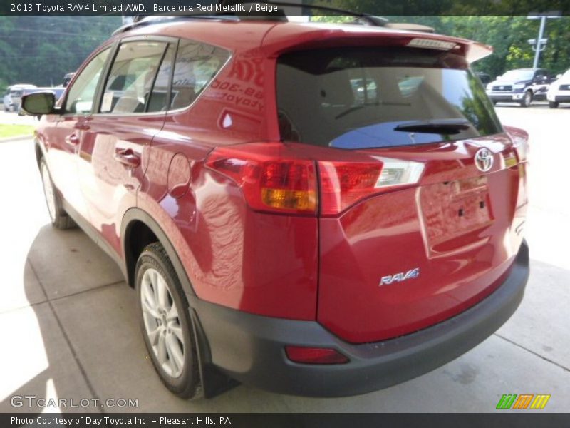 Barcelona Red Metallic / Beige 2013 Toyota RAV4 Limited AWD