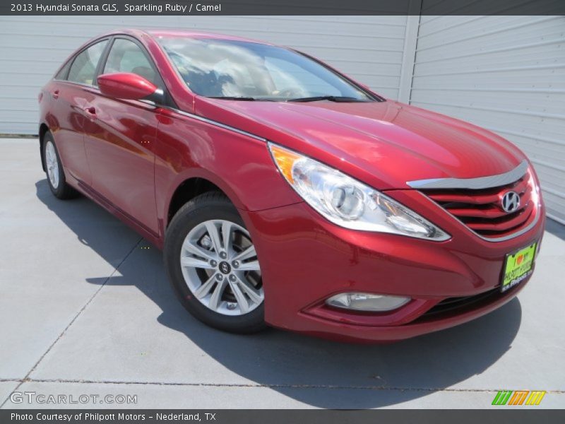 Sparkling Ruby / Camel 2013 Hyundai Sonata GLS