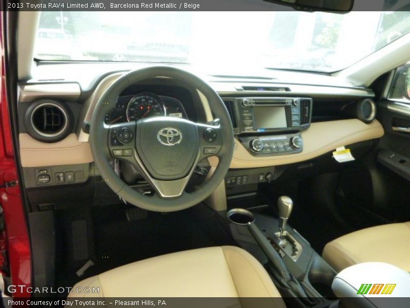 Barcelona Red Metallic / Beige 2013 Toyota RAV4 Limited AWD