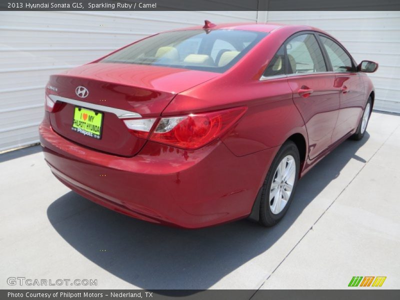 Sparkling Ruby / Camel 2013 Hyundai Sonata GLS