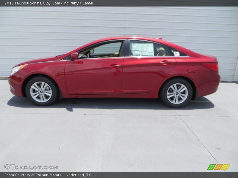 Sparkling Ruby / Camel 2013 Hyundai Sonata GLS