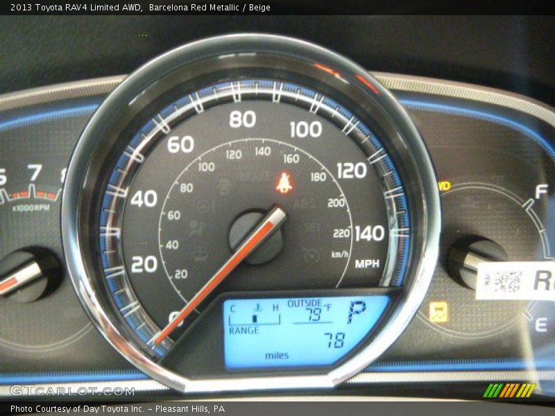 Barcelona Red Metallic / Beige 2013 Toyota RAV4 Limited AWD