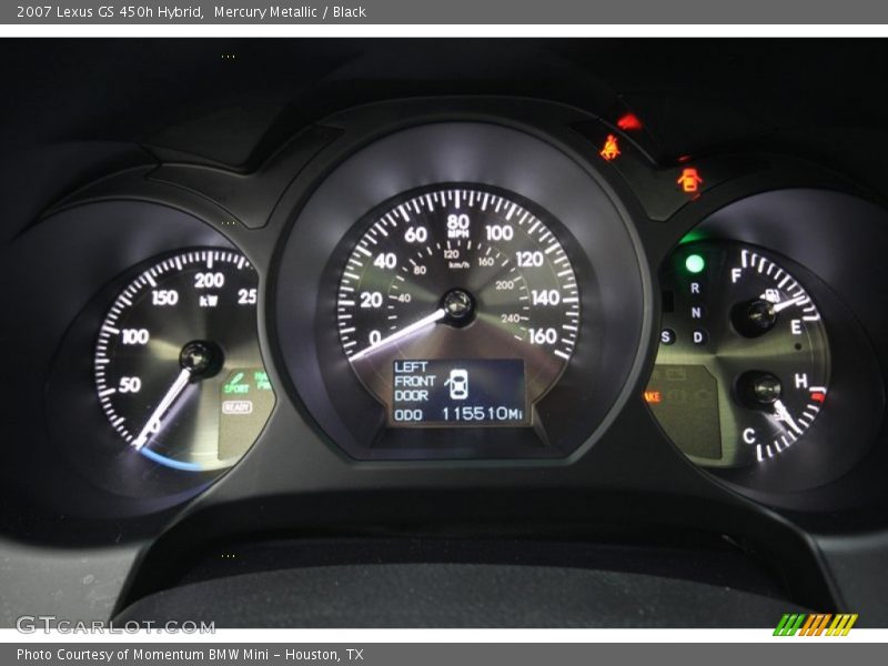 Mercury Metallic / Black 2007 Lexus GS 450h Hybrid