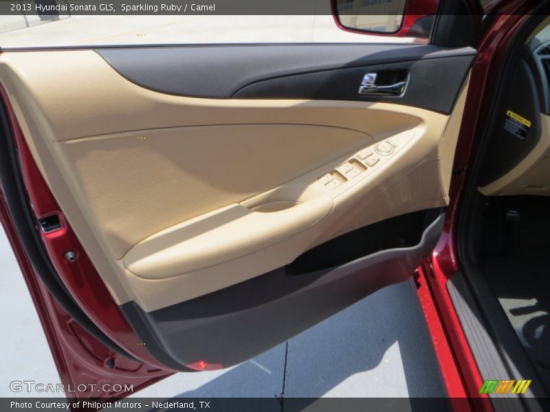 Sparkling Ruby / Camel 2013 Hyundai Sonata GLS