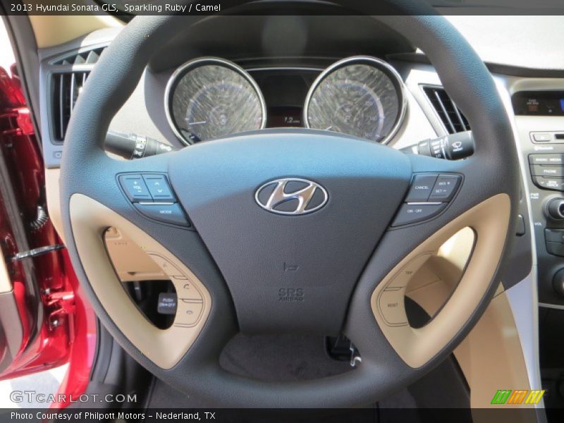 Sparkling Ruby / Camel 2013 Hyundai Sonata GLS
