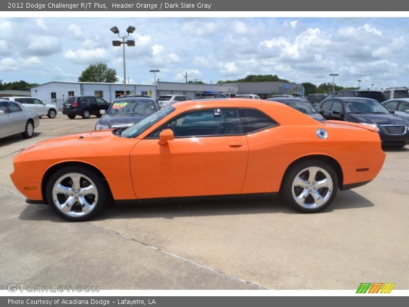 Header Orange / Dark Slate Gray 2012 Dodge Challenger R/T Plus
