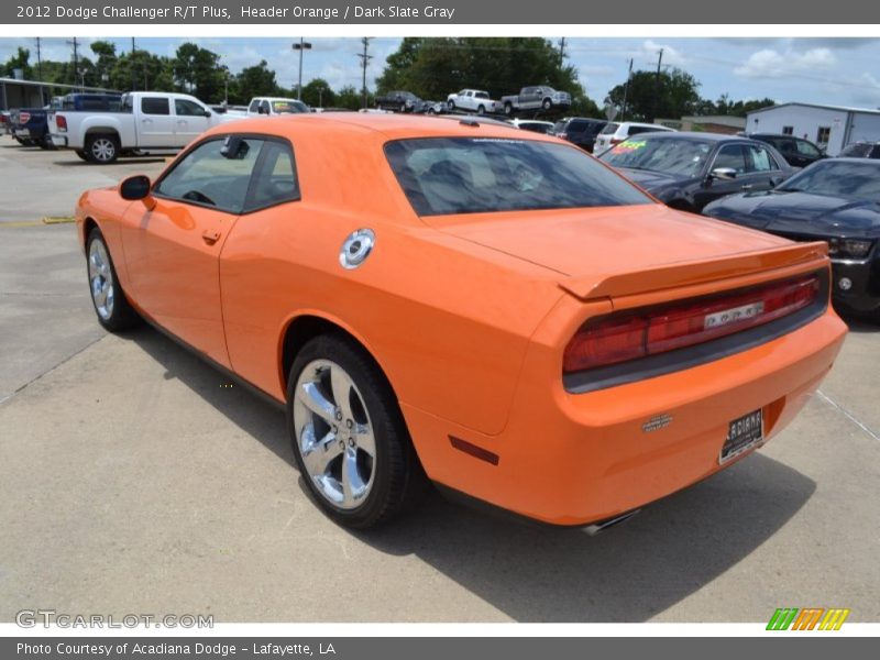 Header Orange / Dark Slate Gray 2012 Dodge Challenger R/T Plus