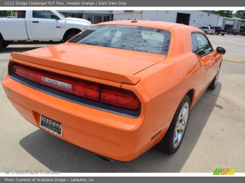 Header Orange / Dark Slate Gray 2012 Dodge Challenger R/T Plus