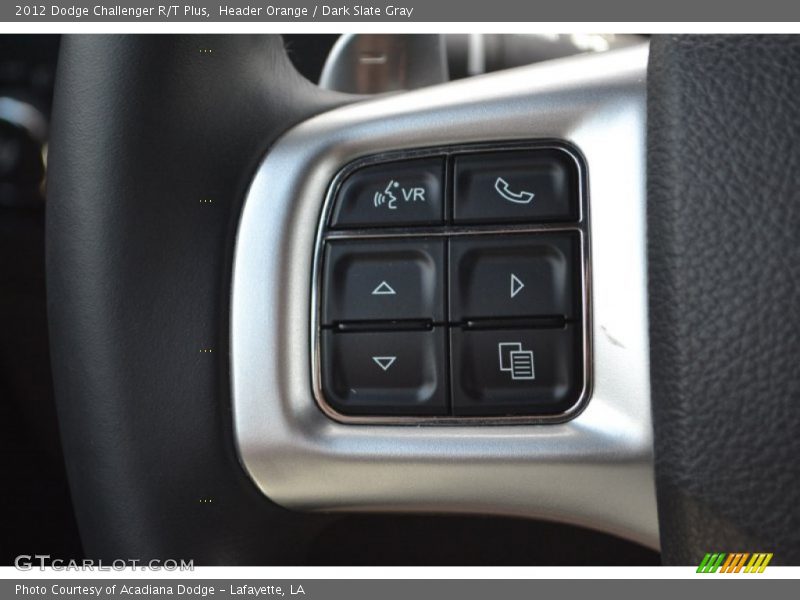 Header Orange / Dark Slate Gray 2012 Dodge Challenger R/T Plus