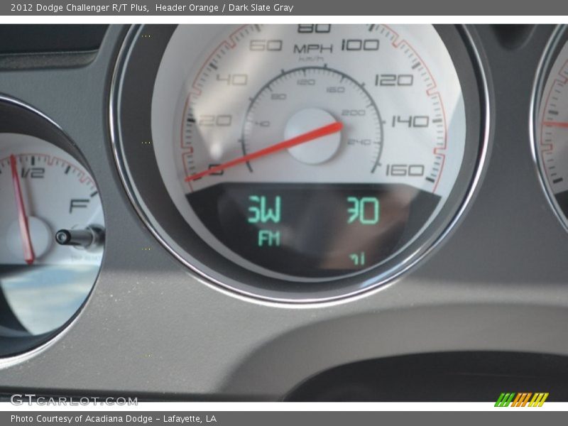 Header Orange / Dark Slate Gray 2012 Dodge Challenger R/T Plus