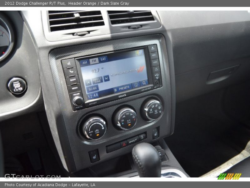 Header Orange / Dark Slate Gray 2012 Dodge Challenger R/T Plus