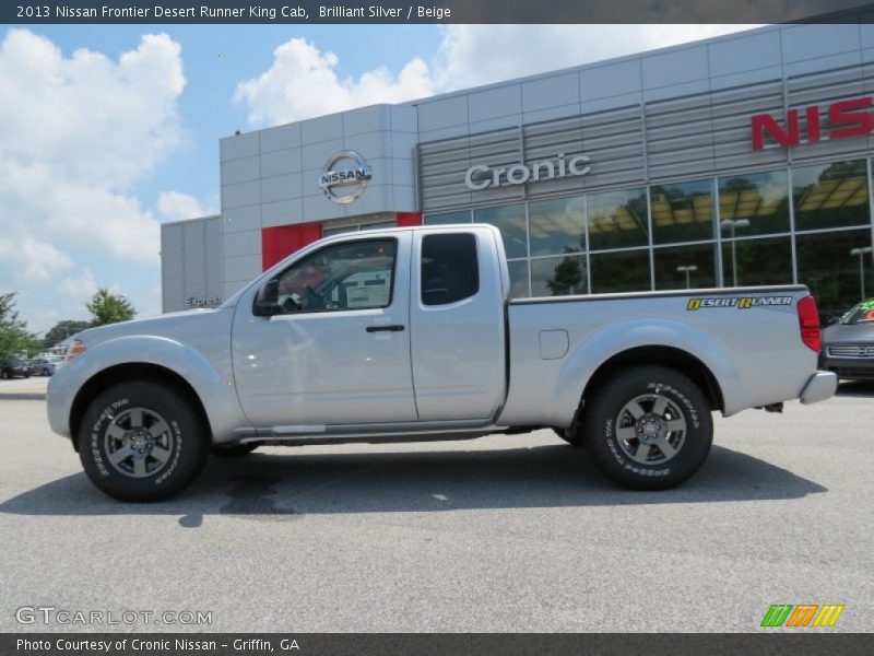 Brilliant Silver / Beige 2013 Nissan Frontier Desert Runner King Cab