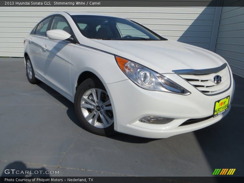 Shimmering White / Camel 2013 Hyundai Sonata GLS