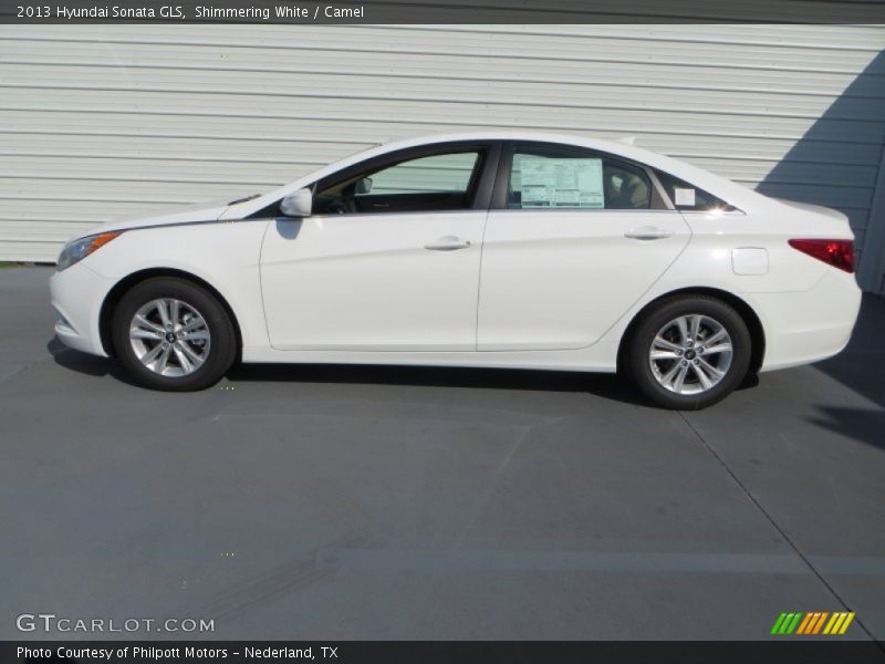 Shimmering White / Camel 2013 Hyundai Sonata GLS