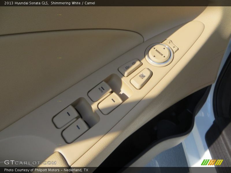 Shimmering White / Camel 2013 Hyundai Sonata GLS