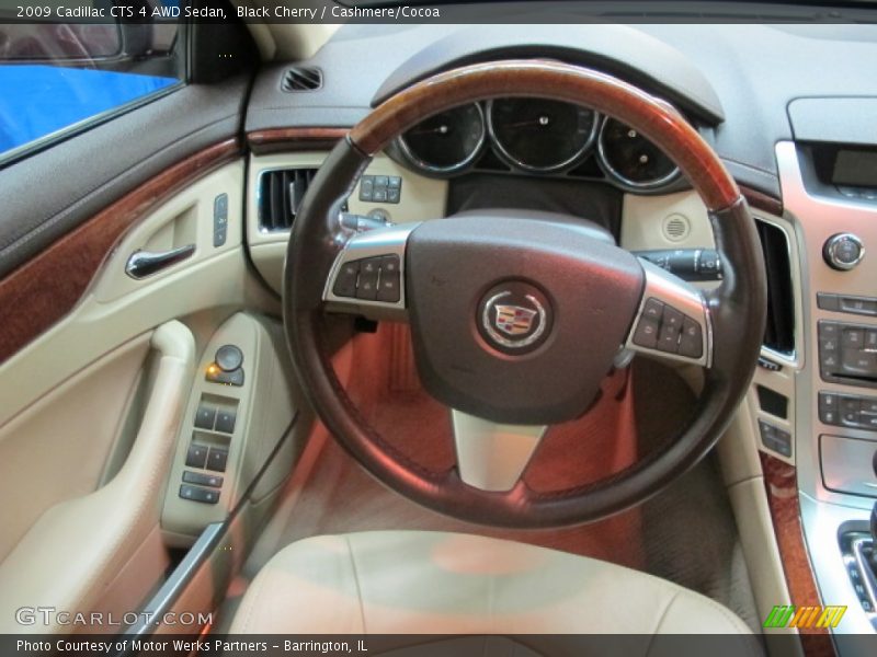 Black Cherry / Cashmere/Cocoa 2009 Cadillac CTS 4 AWD Sedan